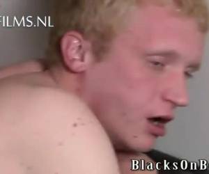 This negro has been in his white ass, he let the blond young man, his big nigger dick blowjob and fucks him anal. black & Interracial , blonde young man wanna say and let the nigger dick anal fuck