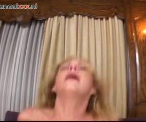 His big stiff cock fucking alternately her mouth and anus in different positions and sprays the sperm in her mouth.