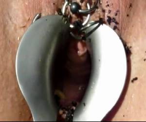 You are warned this extreme bdsm movie is intense. This master is a sick spirit. He tortures his maid by maggots and worms in her flushed pussy. This is really fucked up torture, maggots in her pussy